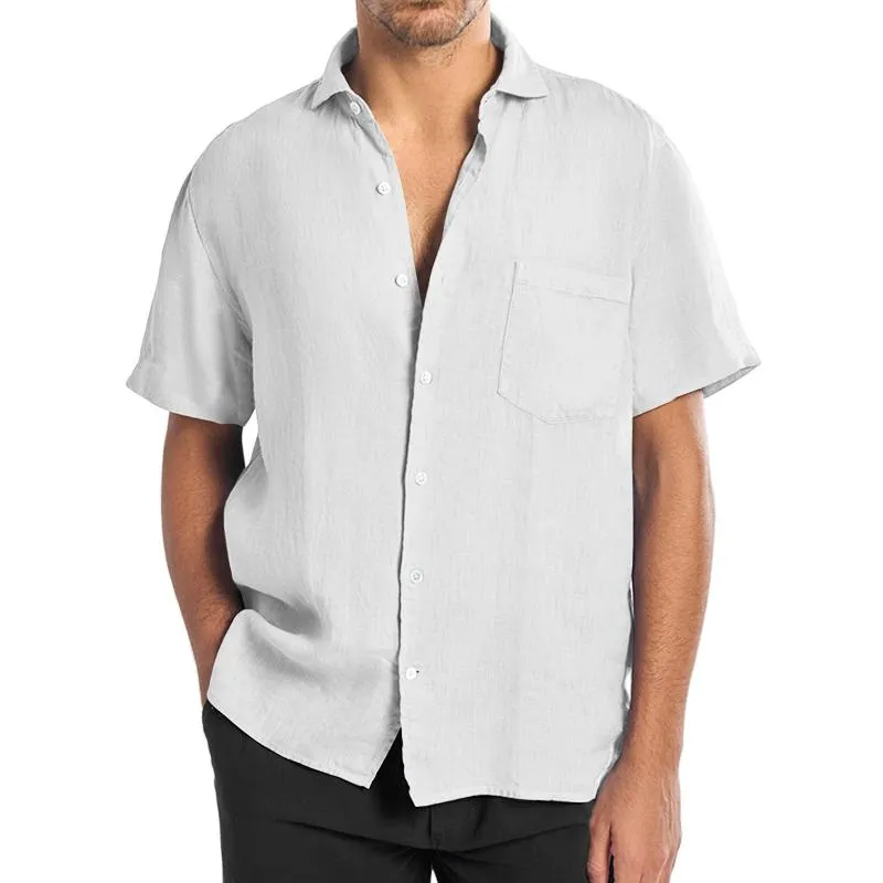 Men's Casual Solid Color Chest Pocket Short Sleeve Shirt 45960566Y sold by Manly product image thumbnail 5