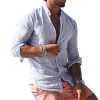 Men's Casual Retro Solid Color Stand Collar Shirt 42594222TO sold by Manly
