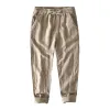 Men's Vintage Ramie Breathable Drawstring Elastic Waist Loose Trousers 36007489M sold by Manly