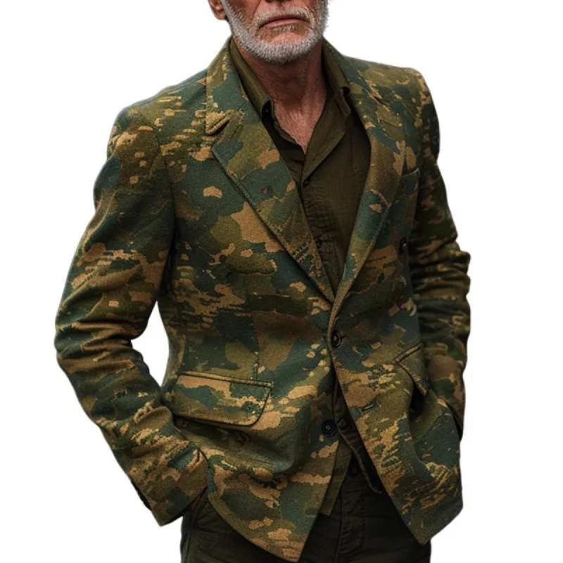 Men's Casual Vintage Camouflage Blazer 80556080X sold by Manly