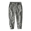 Men's Vintage Ramie Breathable Drawstring Elastic Waist Loose Trousers 36007489M sold by Manly
