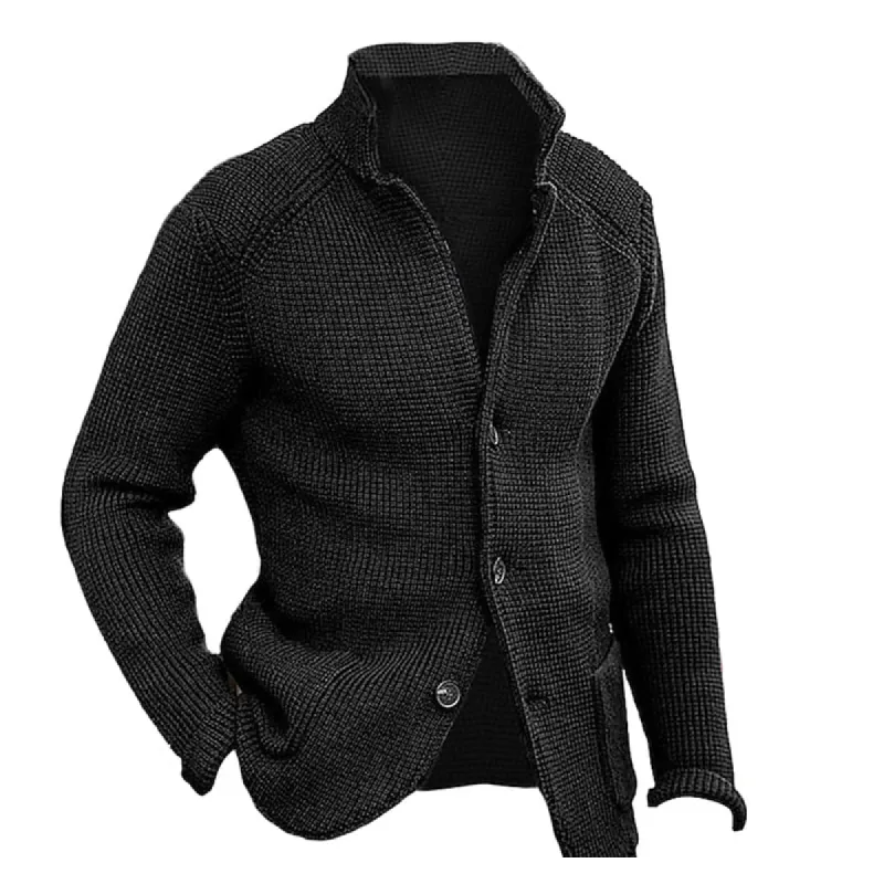 Men's Casual Stand Collar Single Breasted Knit Blazer 65688948M sold by Manly