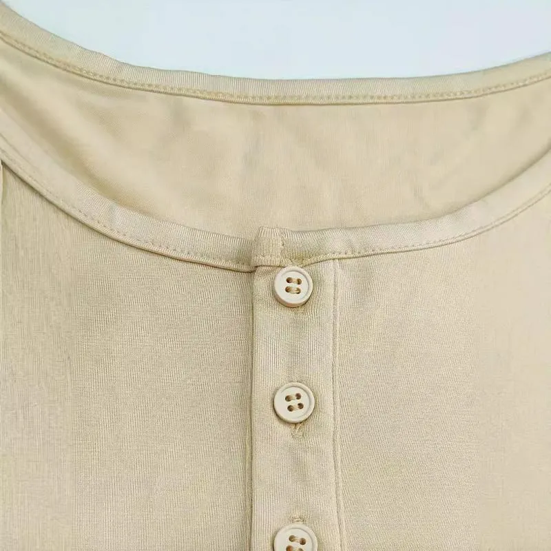 Men's Casual Cotton Blended Henley Collar Slim Fit Short Sleeve T-Shirt 30653243M sold by Manly product image thumbnail 3