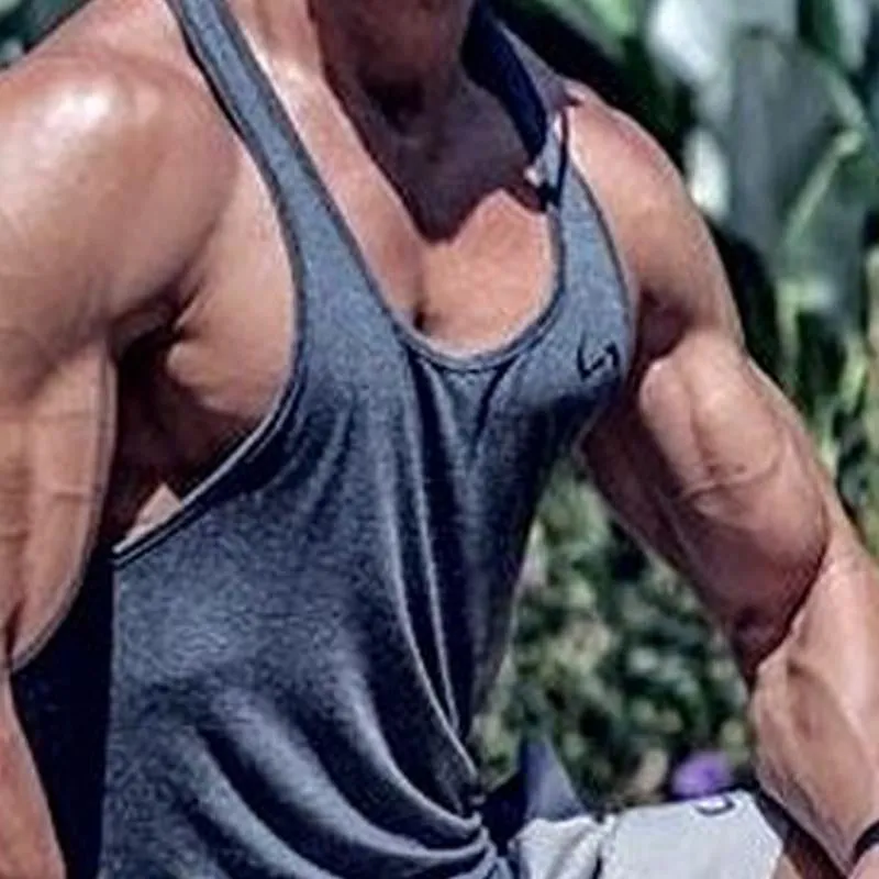 Men's Solid Color Muscle Sports Crew Neck Tank Top 80055539X sold by Manly product image thumbnail 2