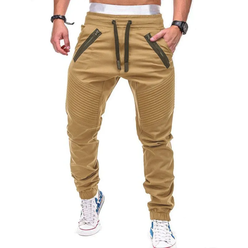 Men's Casual Lace-up Elastic Waist Loose Sweat Pants 27096396M sold by Manly