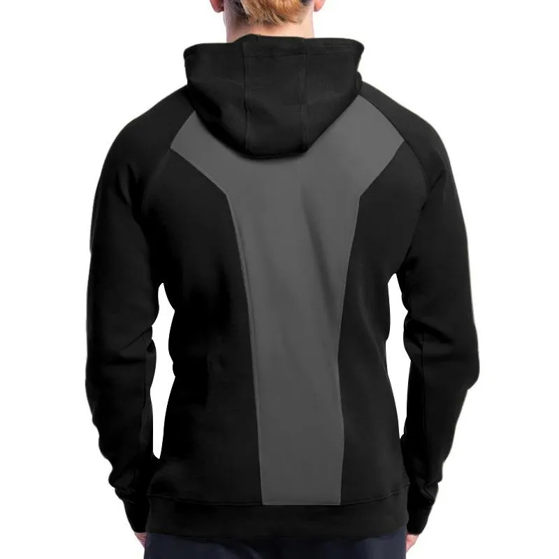 Men's Pullover Long Sleeve Half-zip Patchwork Fleece Hoodie 69092675Z sold by Manly product image thumbnail 4