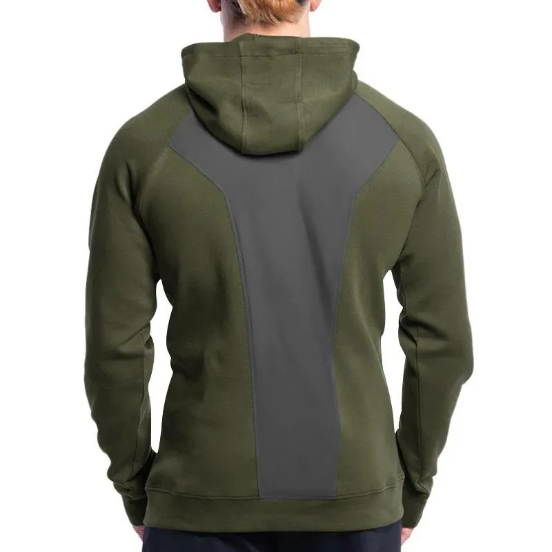 Men's Pullover Long Sleeve Half-zip Patchwork Fleece Hoodie 69092675Z sold by Manly product image thumbnail 2