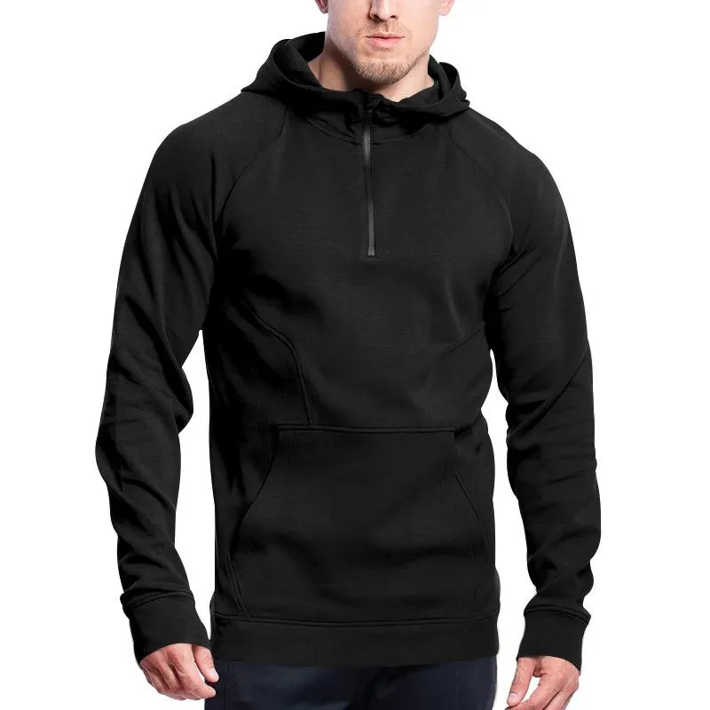 Men's Pullover Long Sleeve Half-zip Patchwork Fleece Hoodie 69092675Z sold by Manly product image thumbnail 3