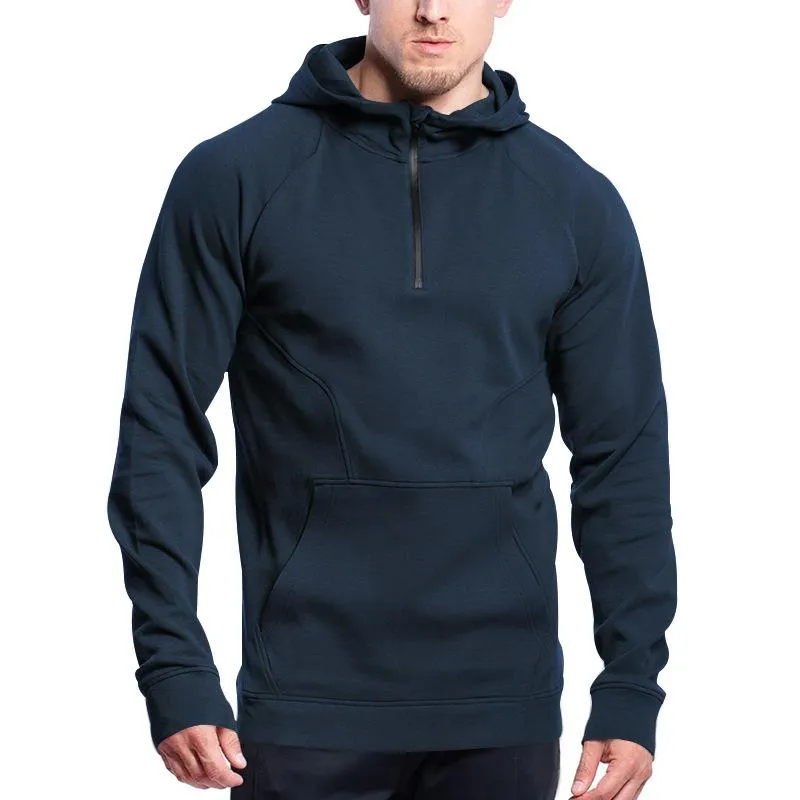 Men's Pullover Long Sleeve Half-zip Patchwork Fleece Hoodie 69092675Z sold by Manly product image thumbnail 5