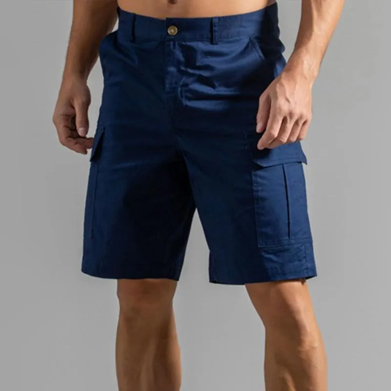 Men's Solid Straight Multi-pocket Cargo Shorts 02325728Z sold by Manly product image thumbnail 2