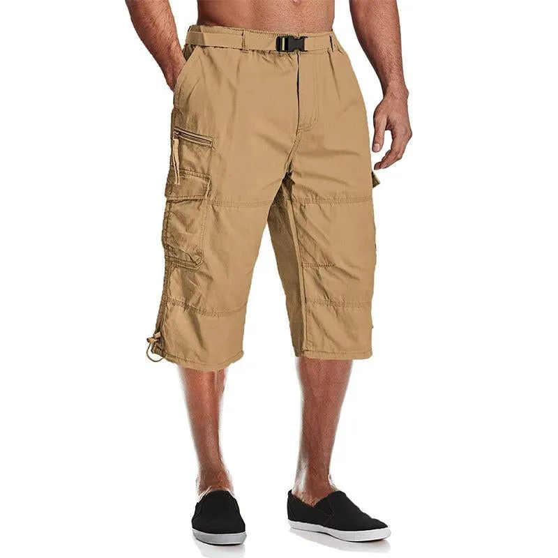 Men's Casual Multi-Pocket Cropped Cargo Pants 28424239Y sold by Manly