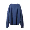 Men's Solid Round Neck Loose Long Sleeve Sweater 38532062Z sold by Manly