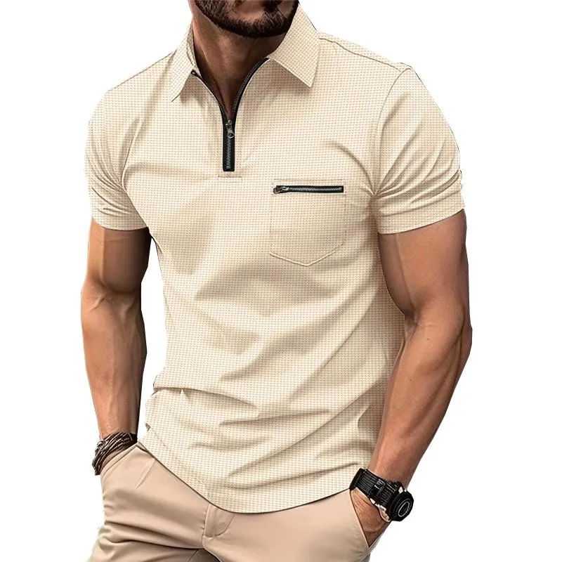 Men's Solid Waffle Button Henley Neck Sports Polo Shirt 90574814X sold by Manly product image thumbnail 2