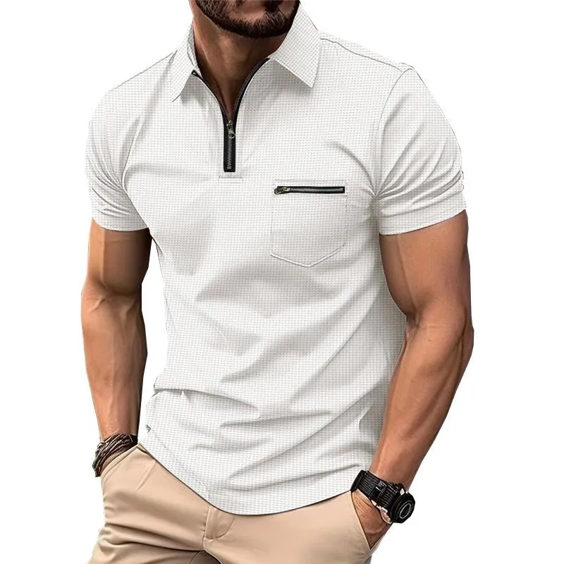 Men's Solid Waffle Button Henley Neck Sports Polo Shirt 90574814X sold by Manly product image thumbnail 3