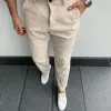 Men's Vintage Solid Color Corduroy Straight Leg Pants 36828489Y sold by Manly