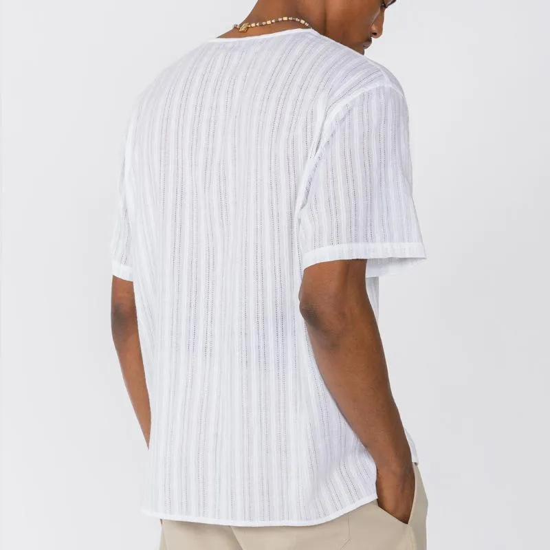 Men's Casual Solid Color V-Neck Loose Short-Sleeved Shirt 05294855M sold by Manly product image thumbnail 4