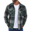 Men's Plaid Flannel Long Sleeve Lapel Jacket 76457377X sold by Manly