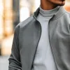 Men's Solid Color Zipper Stand Collar Jacket 38830169Y sold by Manly
