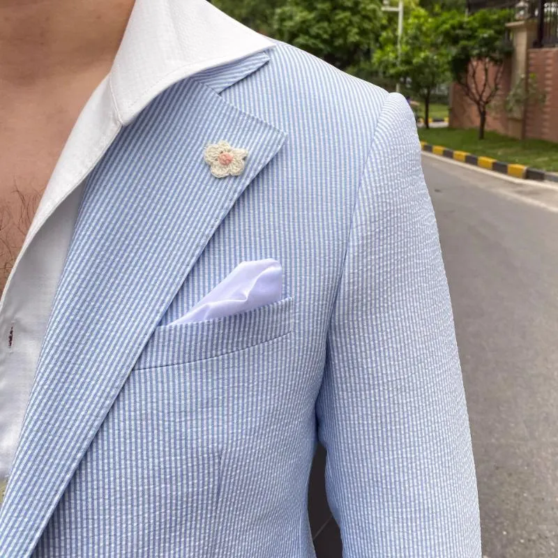 Men's Vintage Casual Striped Pocket Blazer 44377435TO sold by Manly product image thumbnail 3