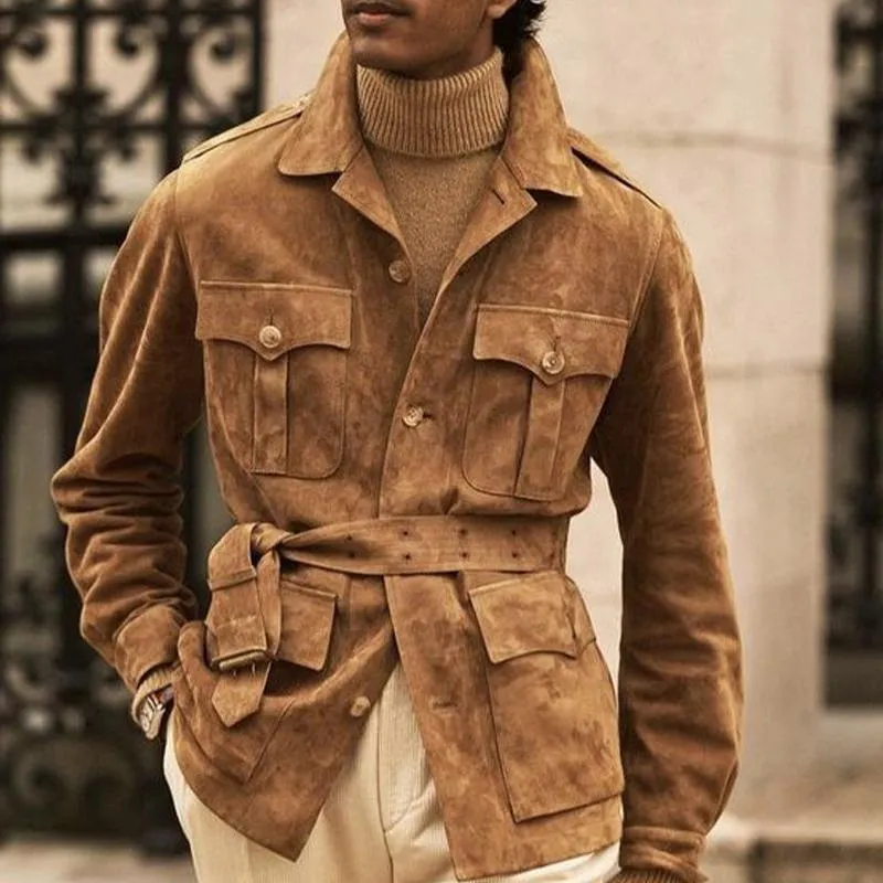 Men's Vintage Suede Multi-Pocket Blazer 69431407X sold by Manly product image thumbnail 2