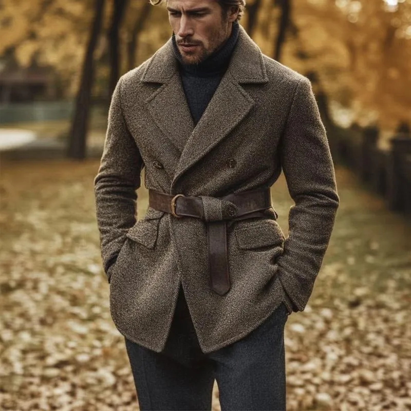 Men's Blended Double-breasted Blazer (without Belt) 01414164X sold by Manly product image thumbnail 2