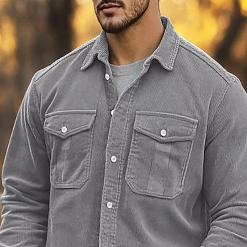 Men's Solid Corduroy Lapel Jacket 40861478X sold by Manly product image thumbnail 2