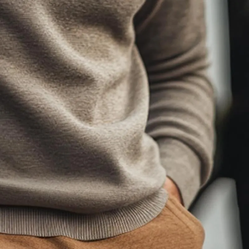 Men's Blended Long Sleeve Henley Neck Sweatshirt 26512741X sold by Manly product image thumbnail 4