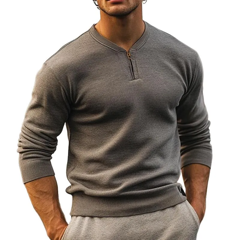 Men's Casual Solid Half Zip Pullover Sweatshirt 35917964X sold by Manly