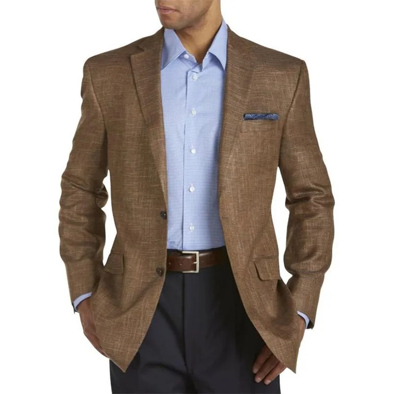Men's Cotton and Linen Casual Single-breasted Blazer 34871830X sold by Manly