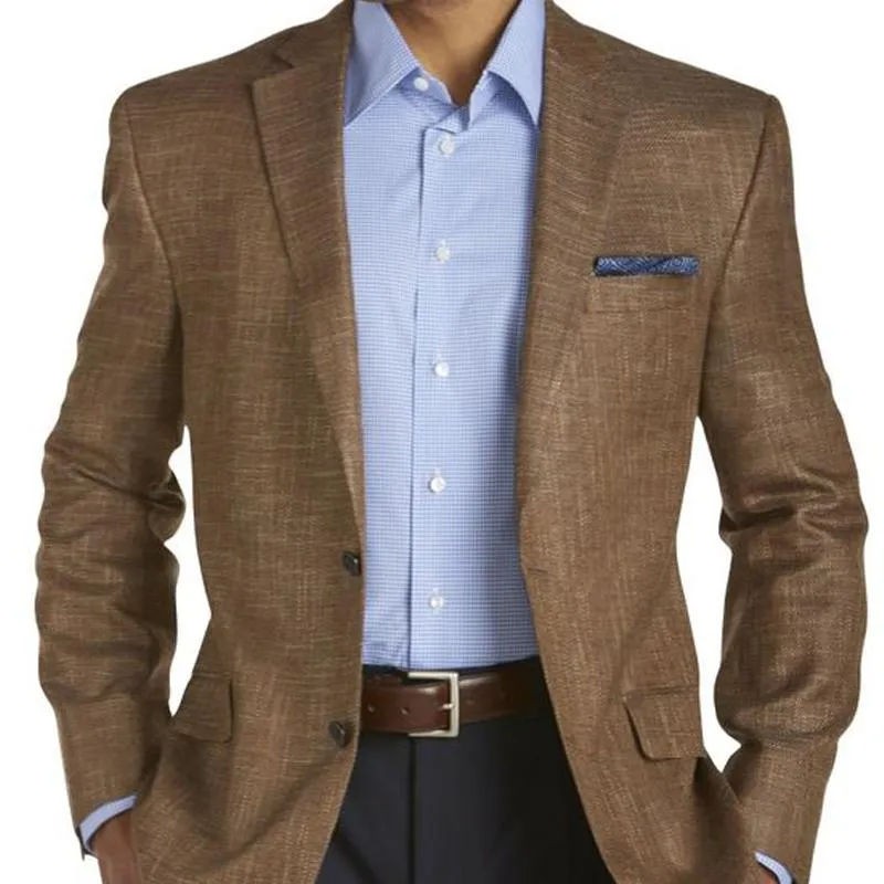 Men's Cotton and Linen Casual Single-breasted Blazer 34871830X sold by Manly product image thumbnail 2