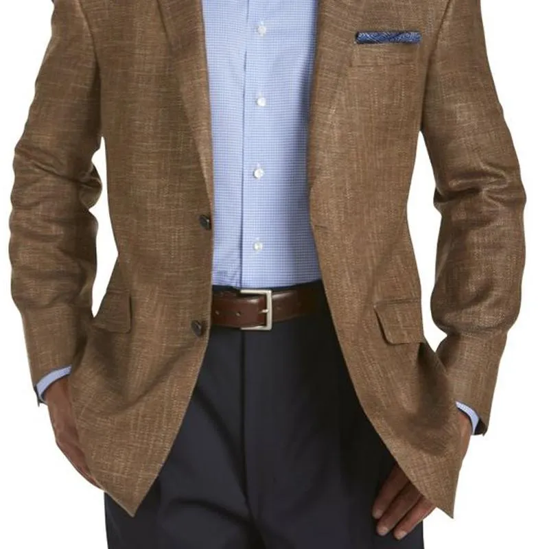 Men's Cotton and Linen Casual Single-breasted Blazer 34871830X sold by Manly product image thumbnail 3