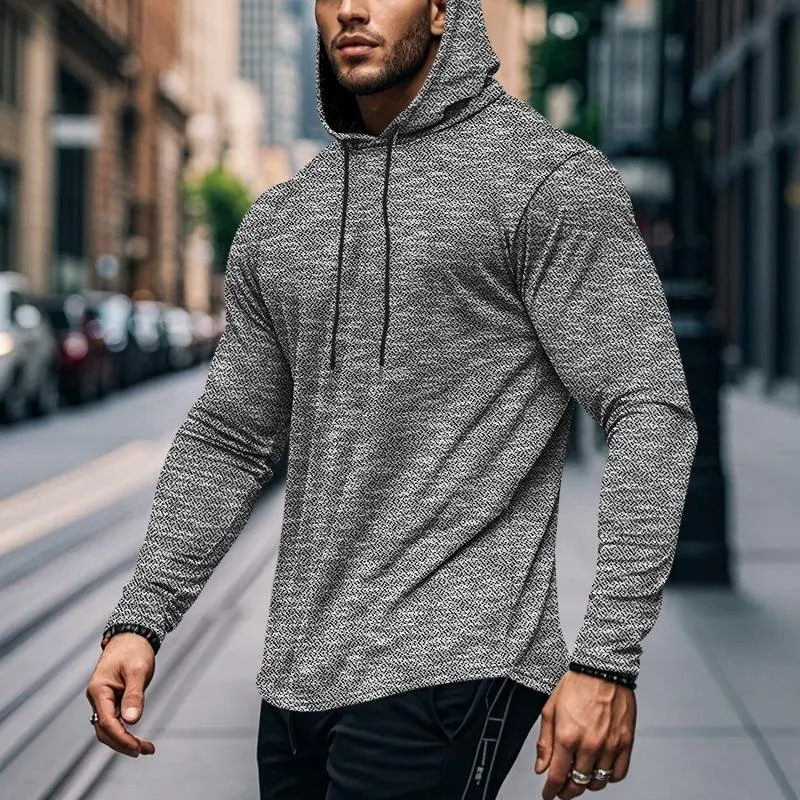 Men's Casual Sports Long-Sleeved Hooded T-Shirt 71239106Y sold by Manly product image thumbnail 4