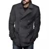 Men's Vintage Wool Blended Notch Lapel Double-breasted Slim Coat 13008548M sold by Manly
