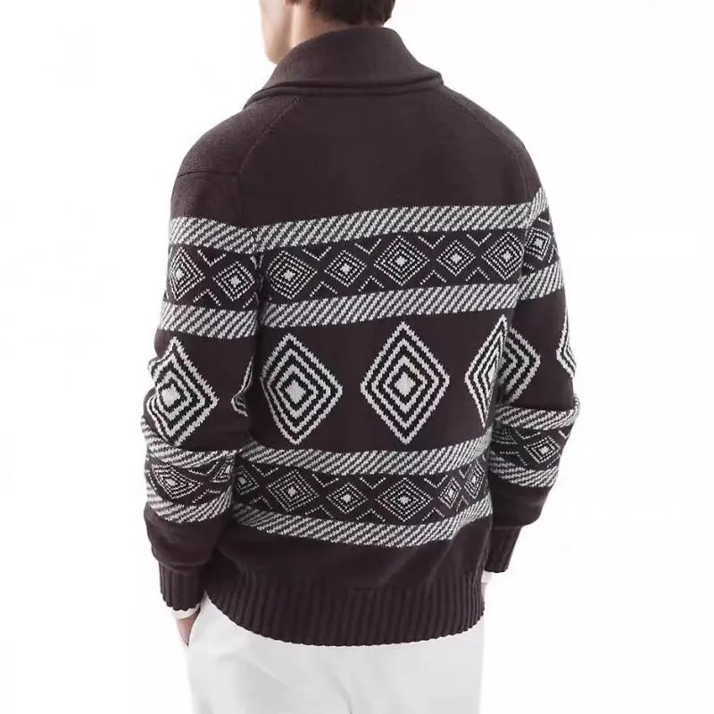 Men's Vintage Knitted Jacquard Pattern Cardigan 82870828Y sold by Manly product image thumbnail 2
