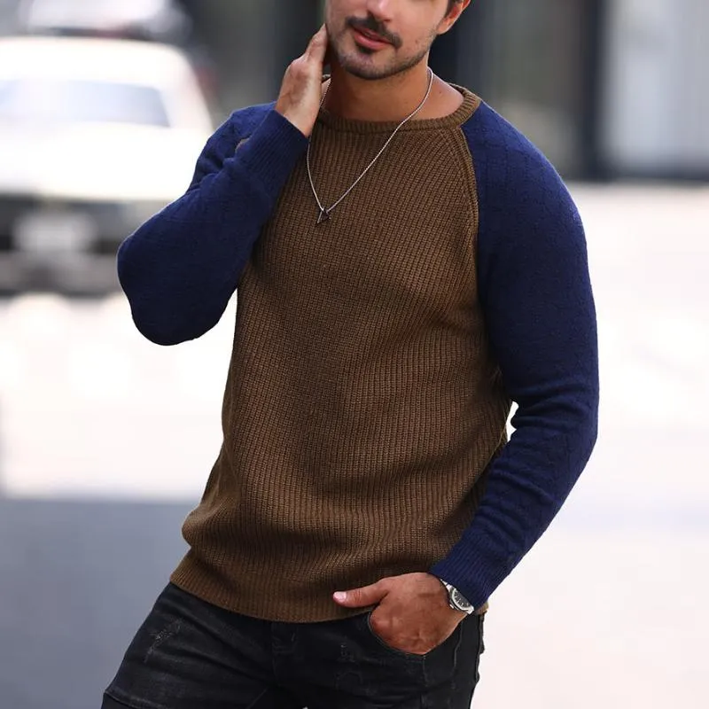 Men's Casual Crew Neck Colorblock Sweater 92785234Y sold by Manly product image thumbnail 2