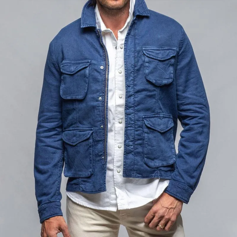 Men's Retro Lapel Multi-pocket Single Breasted Cargo Jacket 87947829Z sold by Manly product image thumbnail 3