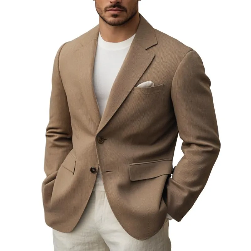 Men's Elegant Corduroy Notch Lapel Single Breasted Slim Fit Blazer 36444377M sold by Manly