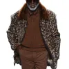 Men's Fashion Leopard Faux Fur Lapel Mid-length Coat 81368903Z sold by Manly