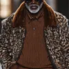 Men's Fashion Leopard Faux Fur Lapel Mid-length Coat 81368903Z sold by Manly