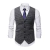 Men's Vintage Houndstooth V Neck Single Breasted Casual Vest 78986284Z sold by Manly
