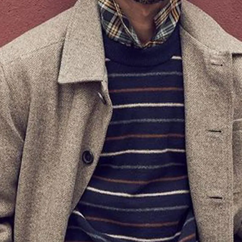 Men's Vintage Casual Twill Lapel Jacket 83806826X sold by Manly product image thumbnail 3