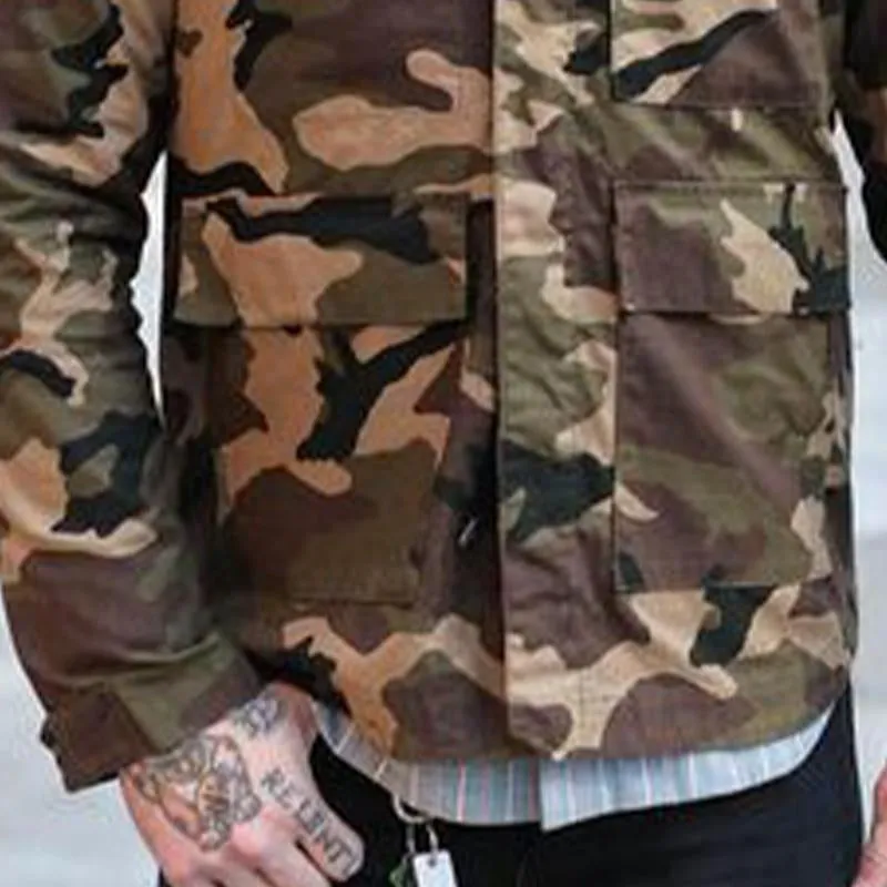 Men's Vintage Camouflage Single Breasted Lapel Jacket 14186497X sold by Manly product image thumbnail 4