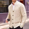 Men's Vintage Cable-knit Single-breasted Loose Knit Cardigan 67227525M sold by Manly