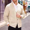 Men's Vintage Cable-knit Single-breasted Loose Knit Cardigan 67227525M sold by Manly