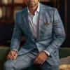 Men's Retro Casual Check Print Pocket Blazer 67367289TO sold by Manly