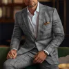 Men's Retro Casual Check Print Pocket Blazer 67367289TO sold by Manly