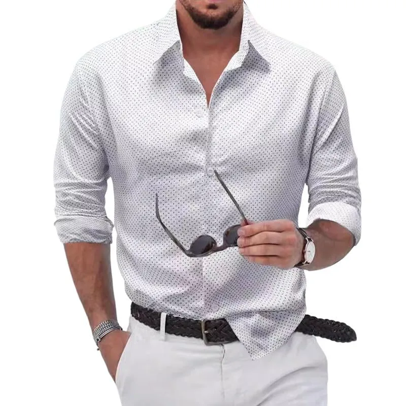 Men's Printed Casual Lapel Long Sleeve Shirt 24899889X sold by Manly product image thumbnail 4