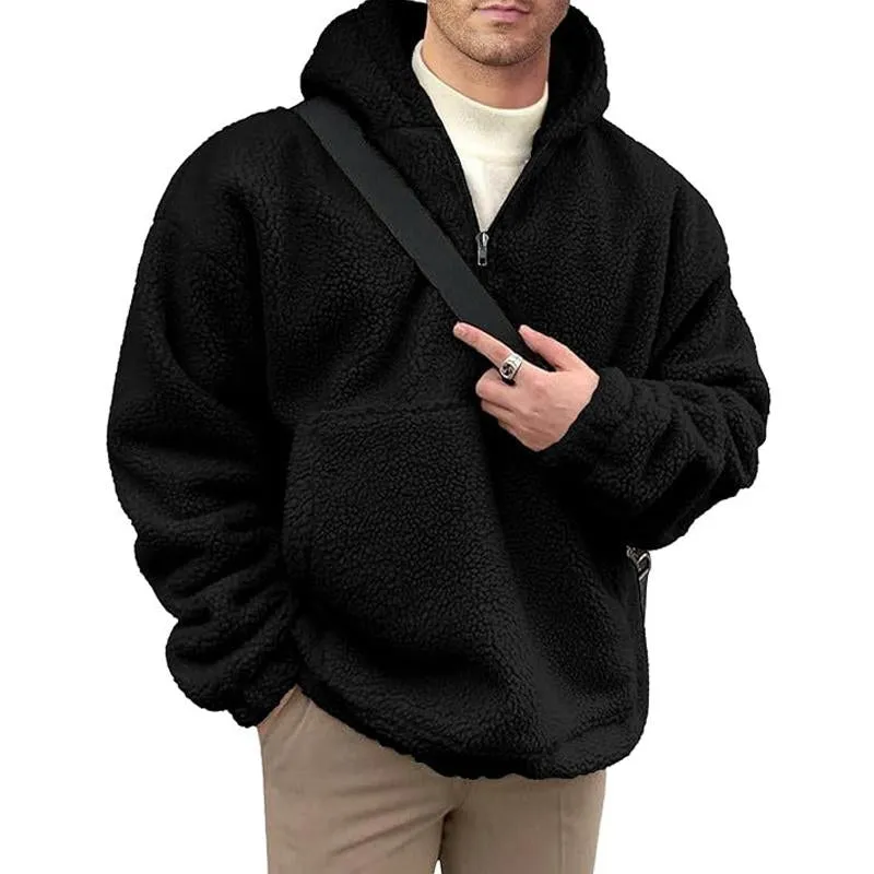 Men's Loose Casual Zip Polar Fleece Hoodie 34175513X sold by Manly product image thumbnail 3