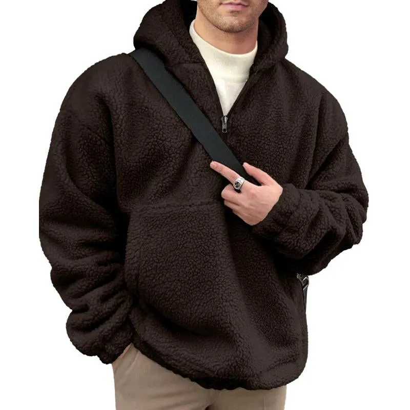 Men's Loose Casual Zip Polar Fleece Hoodie 34175513X sold by Manly product image thumbnail 2