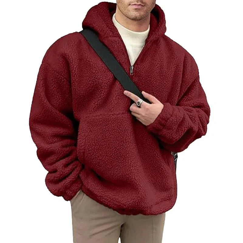 Men's Loose Casual Zip Polar Fleece Hoodie 34175513X sold by Manly product image thumbnail 4